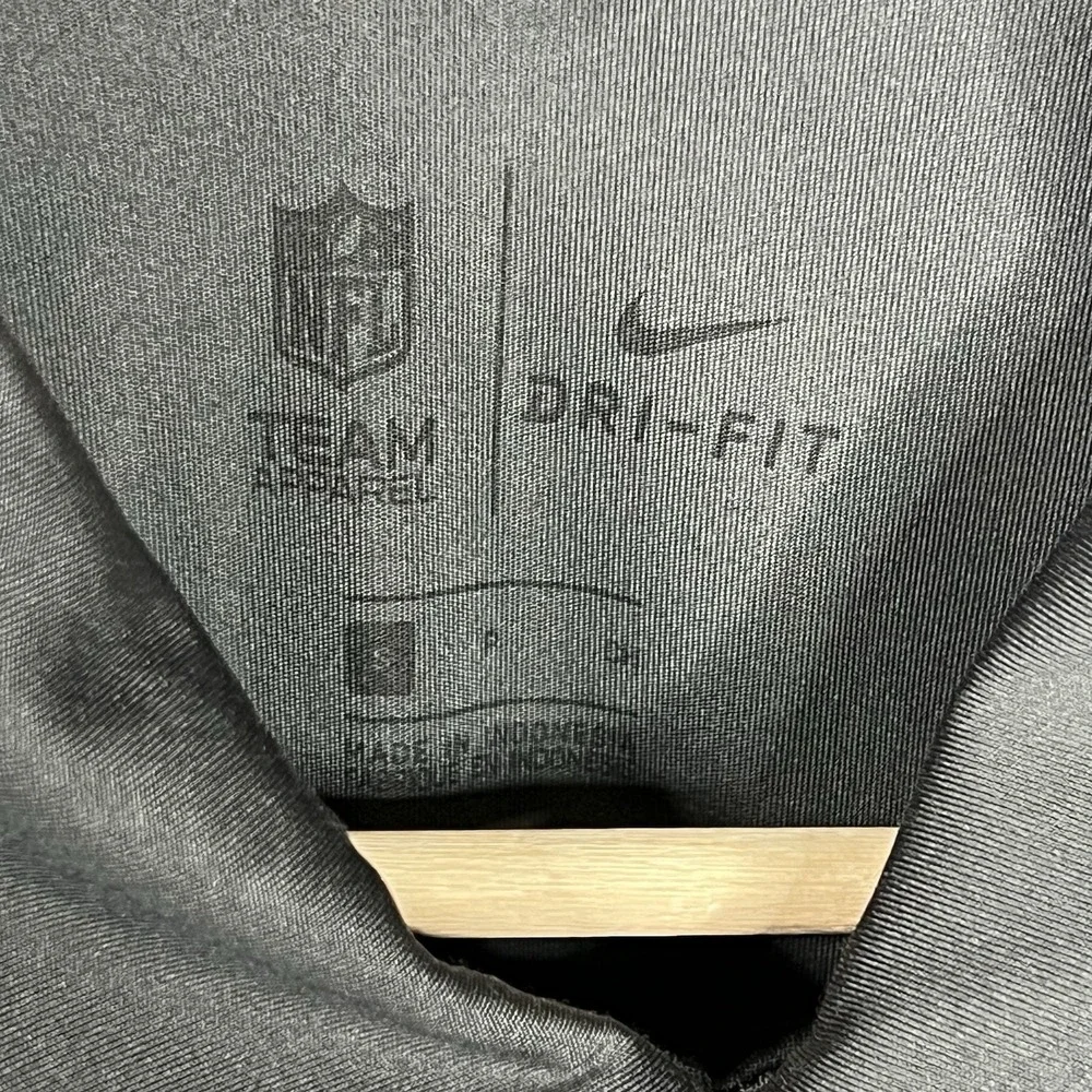 New Orleans Saints Nike Dri-Fit NFL Polo Shirt Men's Small Black Gray Activewear